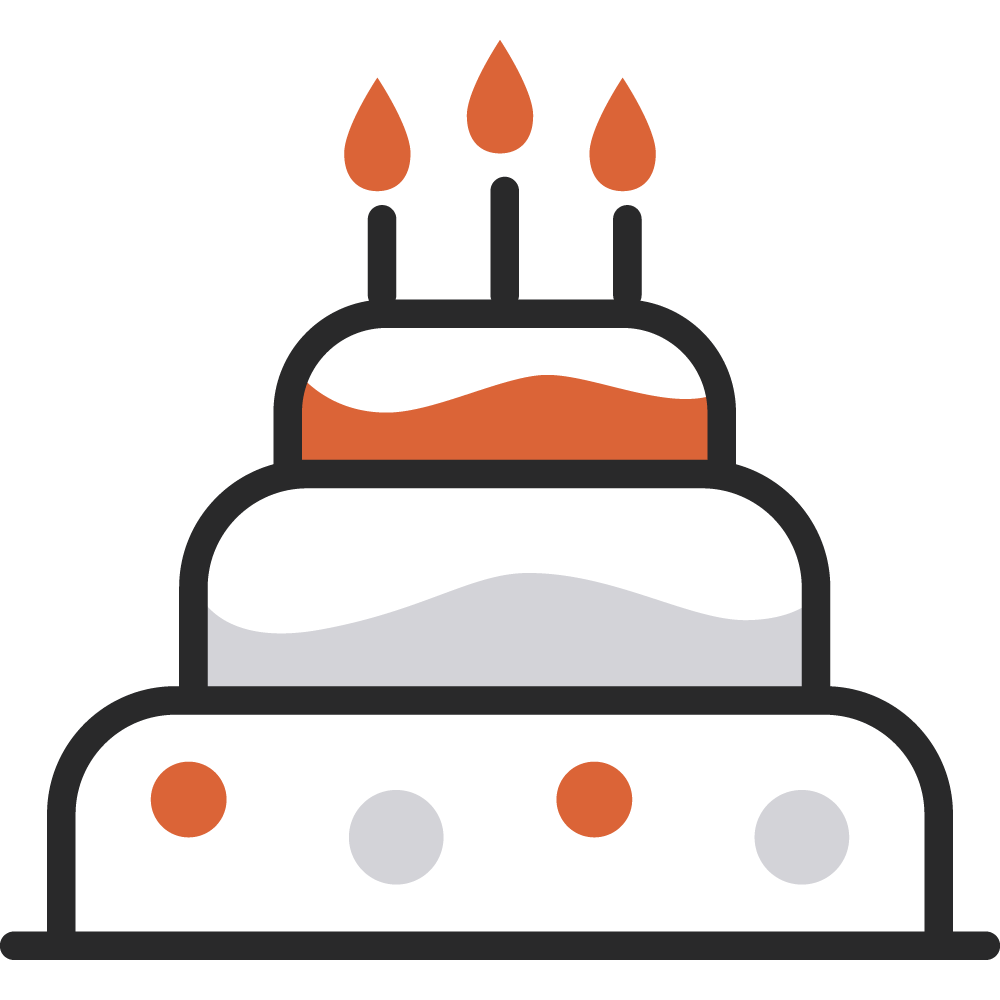 Decorative donut shop icon featuring sprinkles and pink glaze